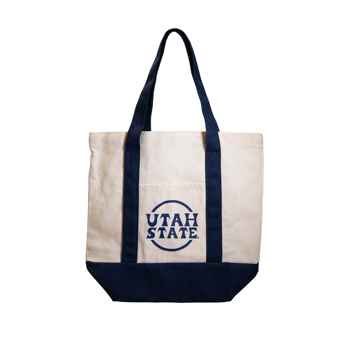 Utah State navy canvas mini tote bag trader joes dupe